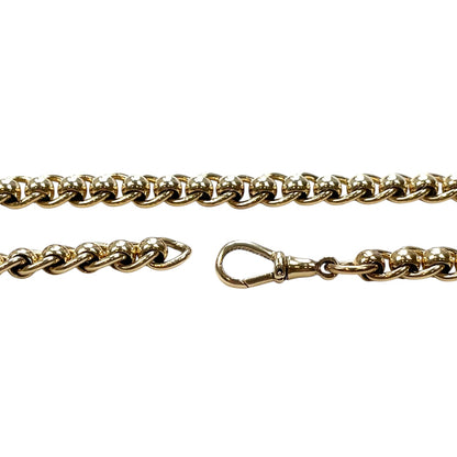 9ct Yellow Gold Rollerball Style Chain (17")