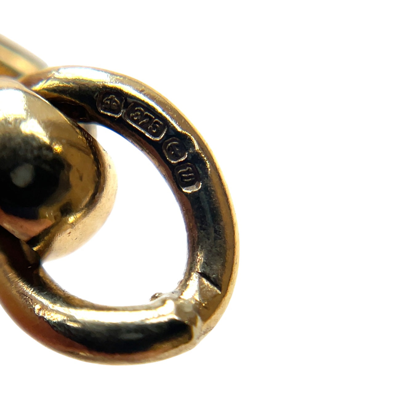 9ct Yellow Gold Rollerball Style Chain (17")