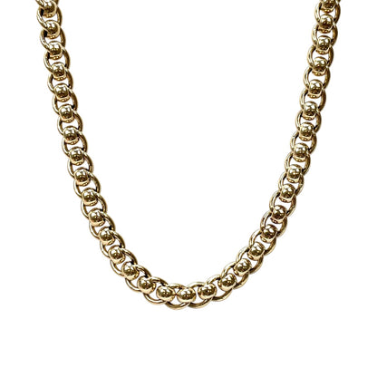 9ct Yellow Gold Rollerball Style Chain (17")