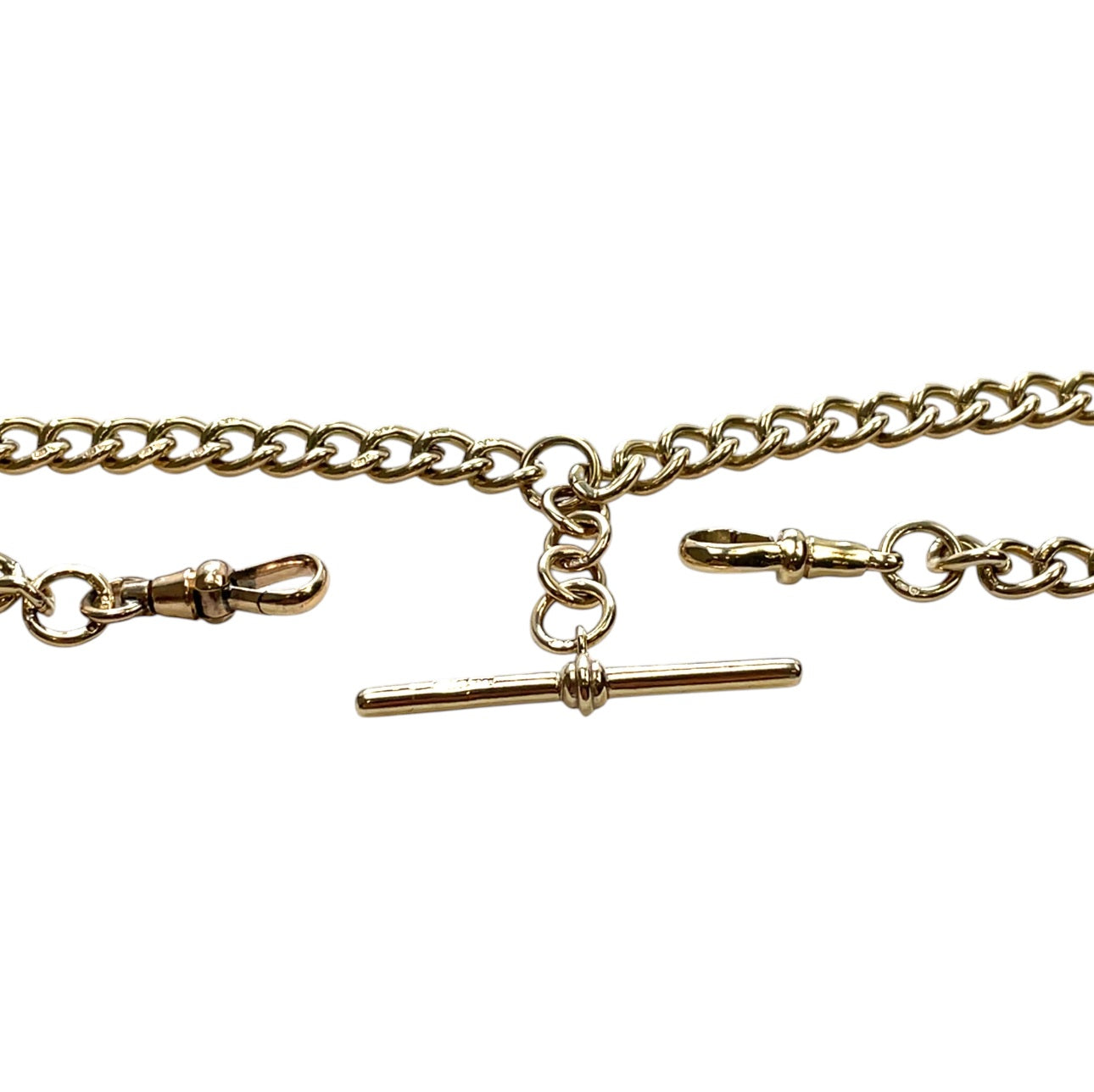 9ct Yellow Gold Albert Chain With T Bar (18")