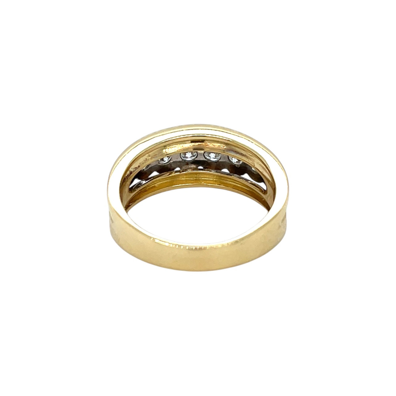 18ct Yellow & White Gold Diamond Ring (P)