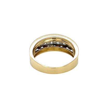 18ct Yellow & White Gold Diamond Ring (P)