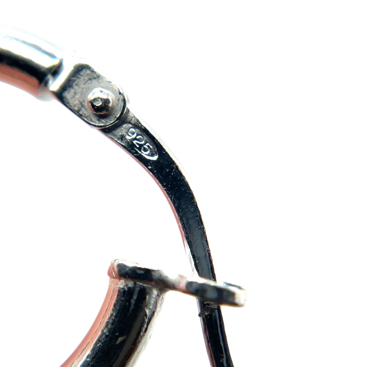 Silver Round Tube Hoop Earrings