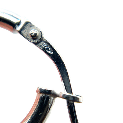 Silver Round Tube Hoop Earrings