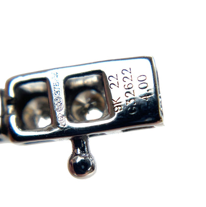 9ct White Gold Diamond Line Bracelet (6.7")