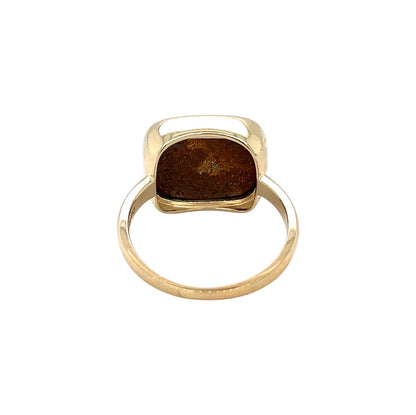 9ct Yellow Gold Opal Doublet Ring (P)