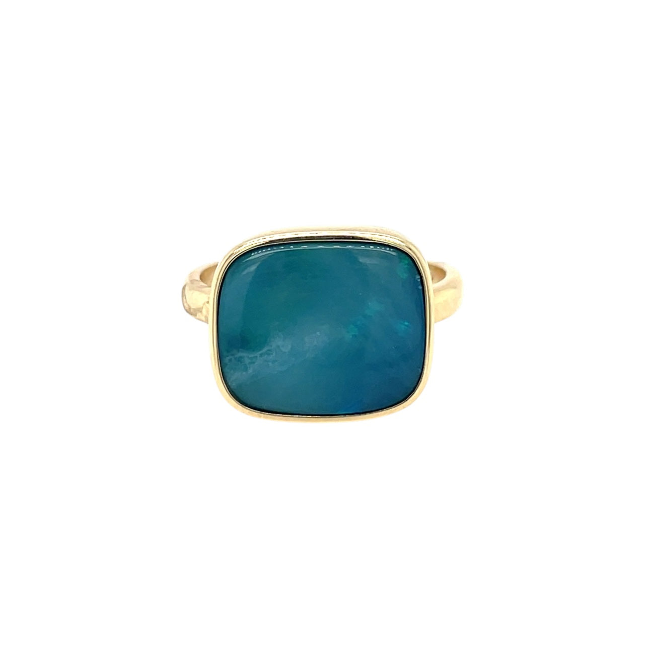 9ct Yellow Gold Opal Doublet Ring (P)
