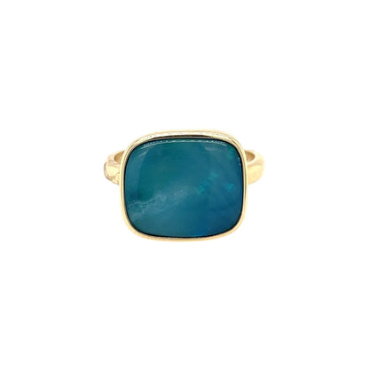 9ct Yellow Gold Opal Doublet Ring (P)