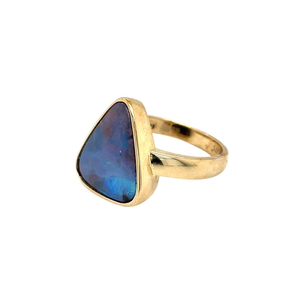 9ct Yellow Gold Winton Boulder Opal Ring (O)