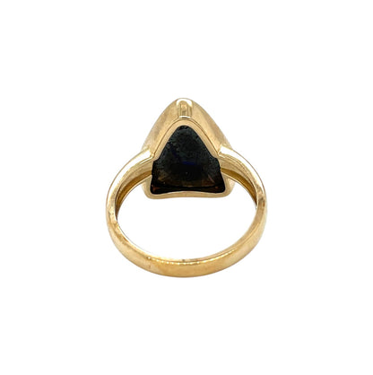 9ct Yellow Gold Winton Boulder Opal Ring (O)