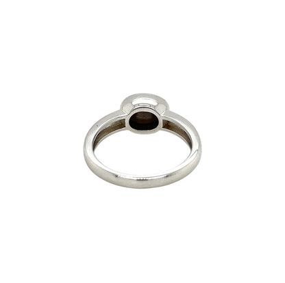 Silver Oval Opal Doublet Ring (M)