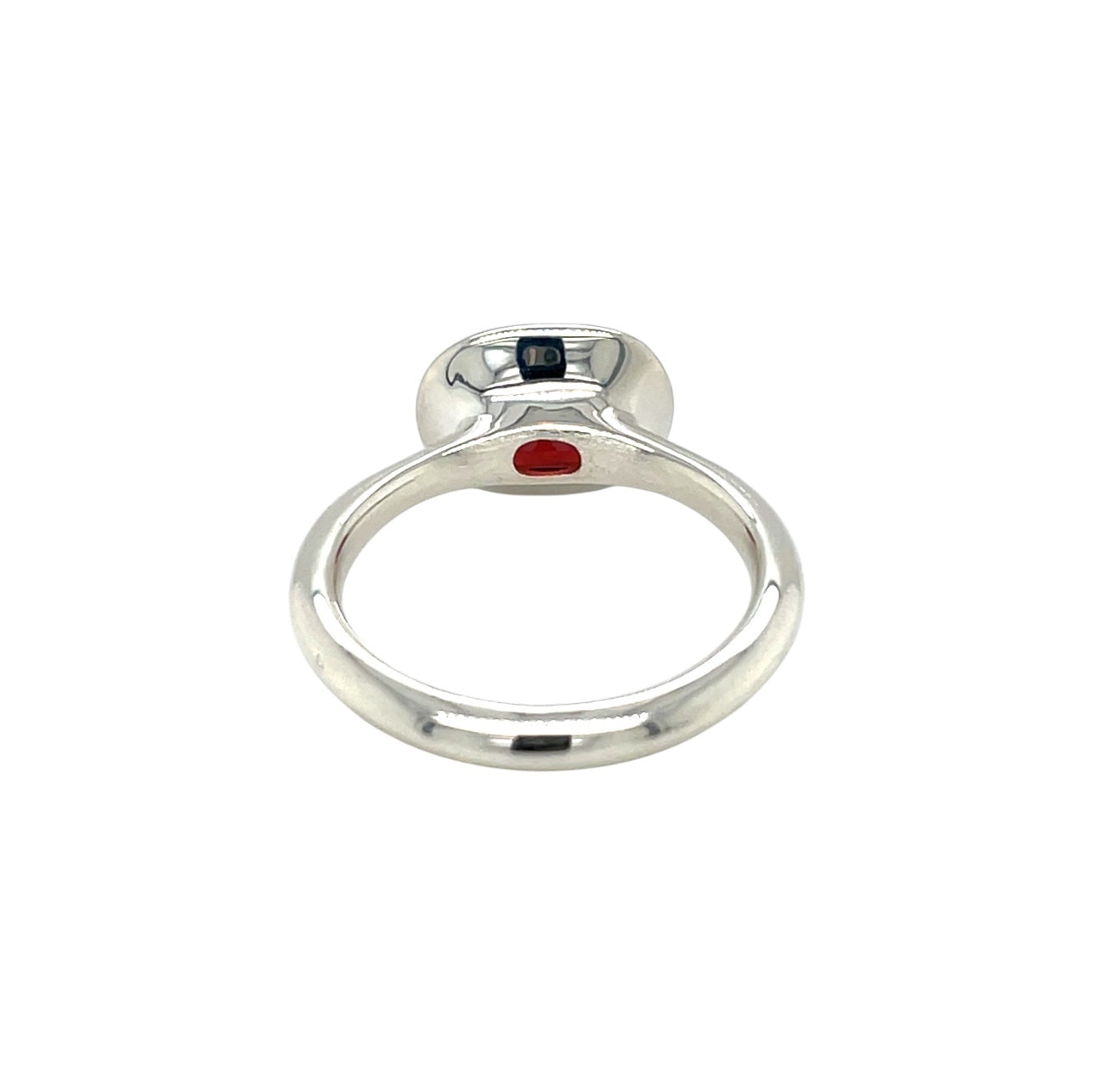 Silver Oval Garnet Ring (O)