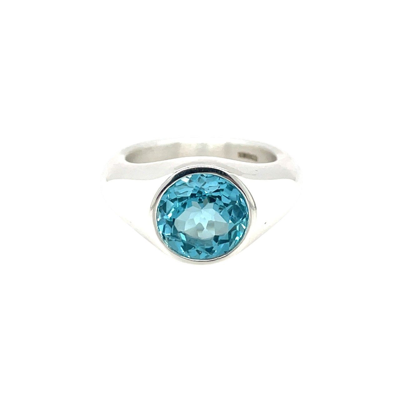 Silver Blue Topaz Ring (O1/2)