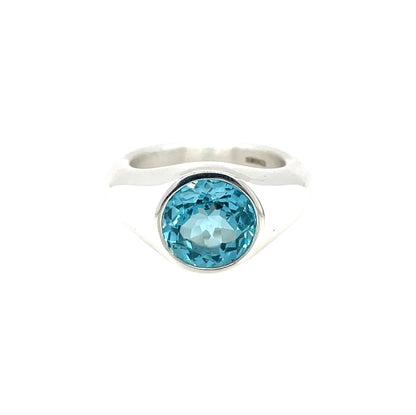 Silver Blue Topaz Ring (O1/2)