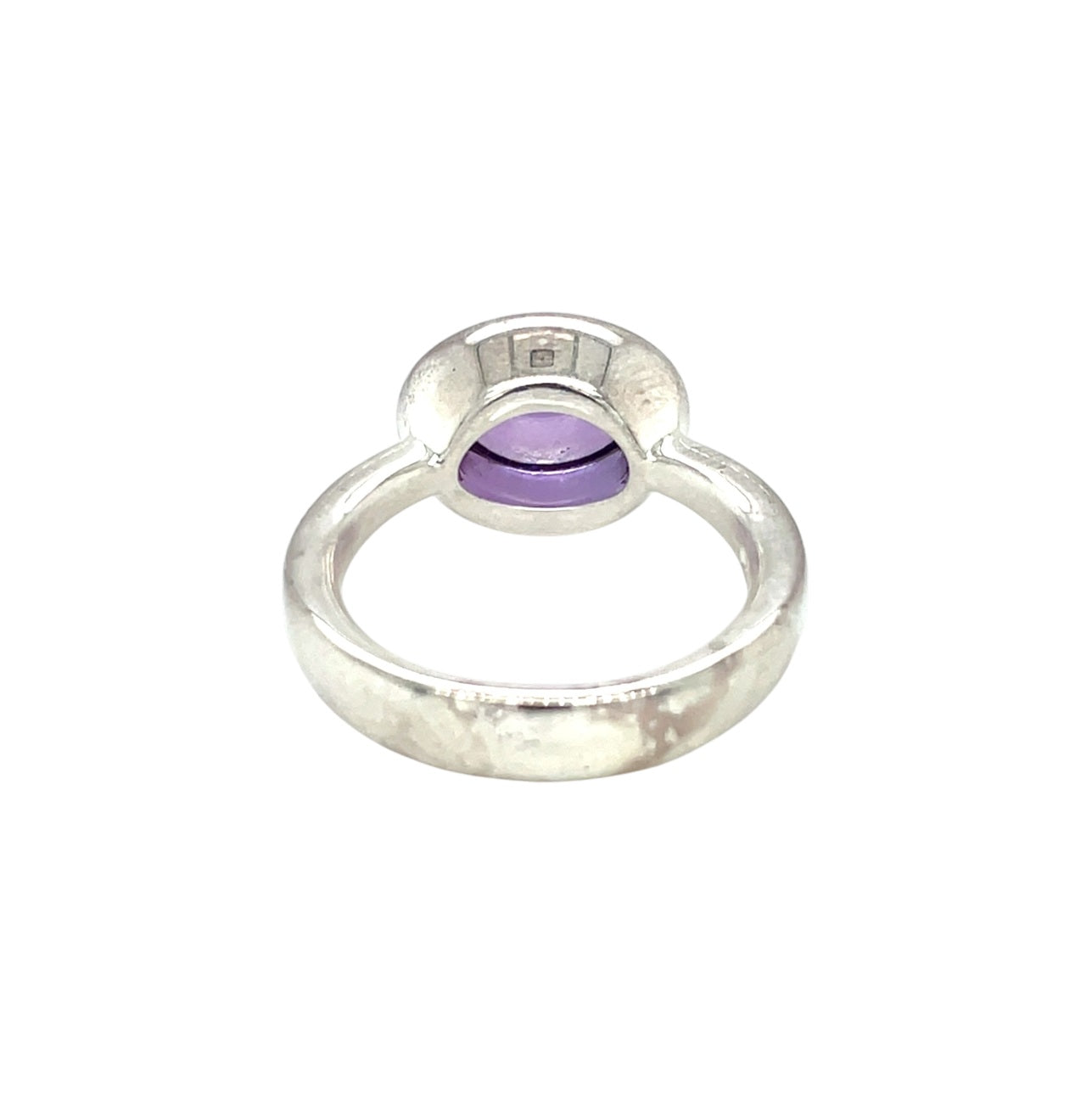 Silver Cabochon Amethyst Ring (O)