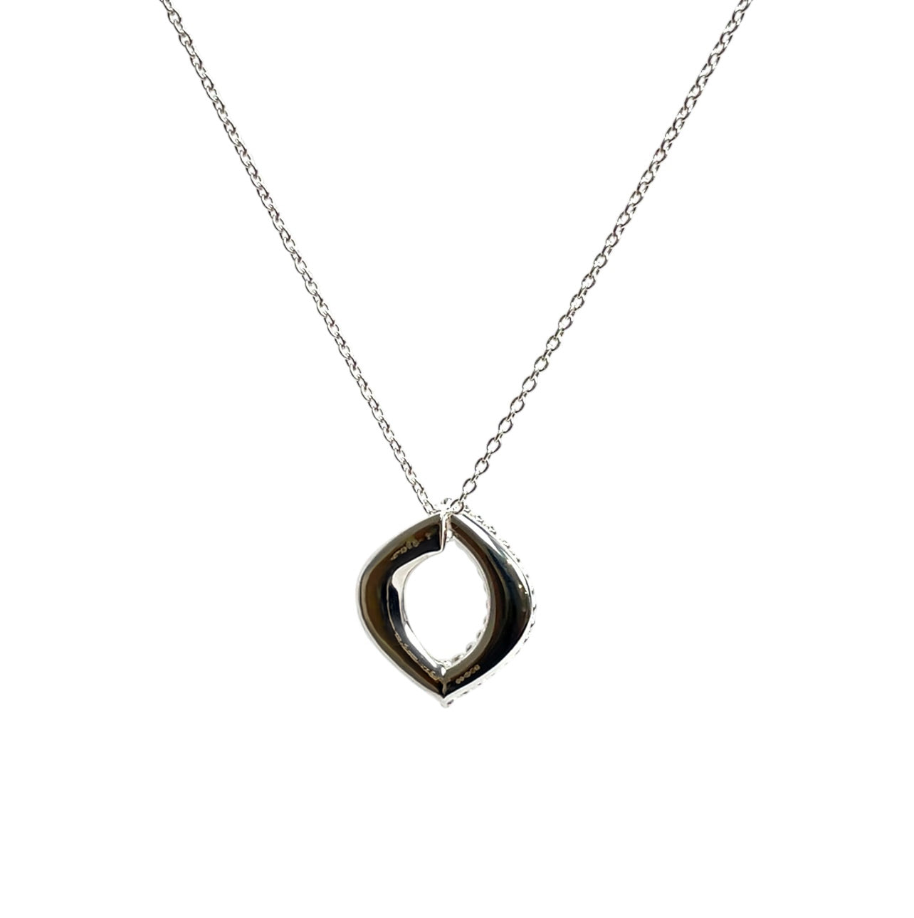 Silver Half Polished & Half Bobble Pendant & Chain (16-18")