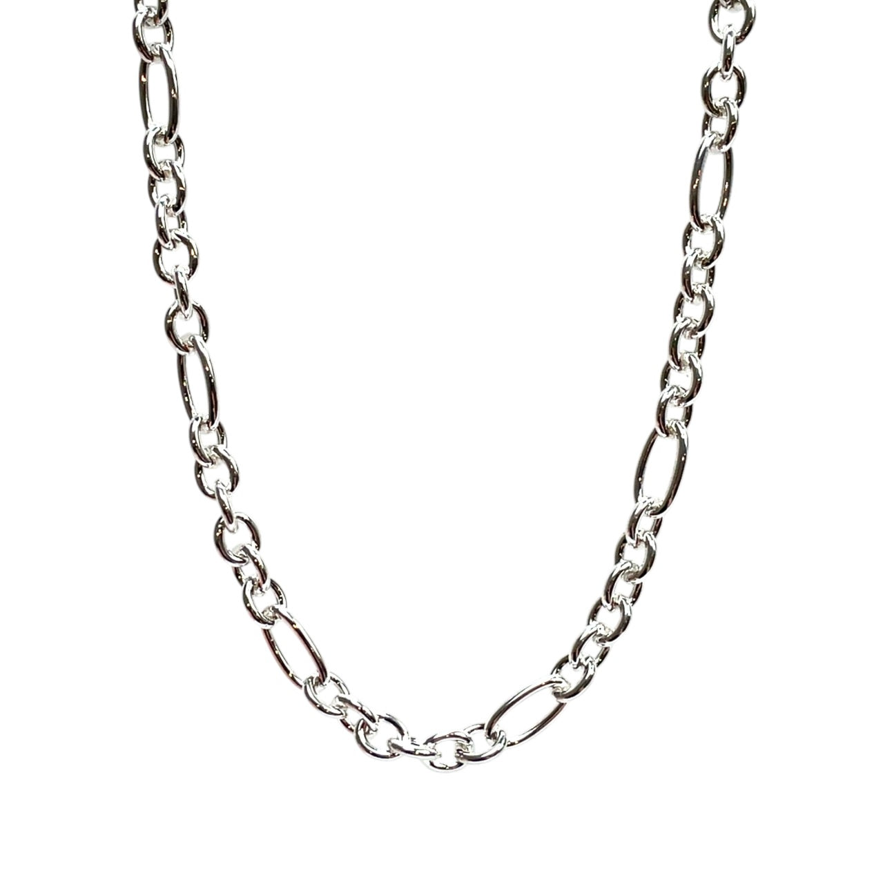 Silver Chunky Figaro Chain (18")