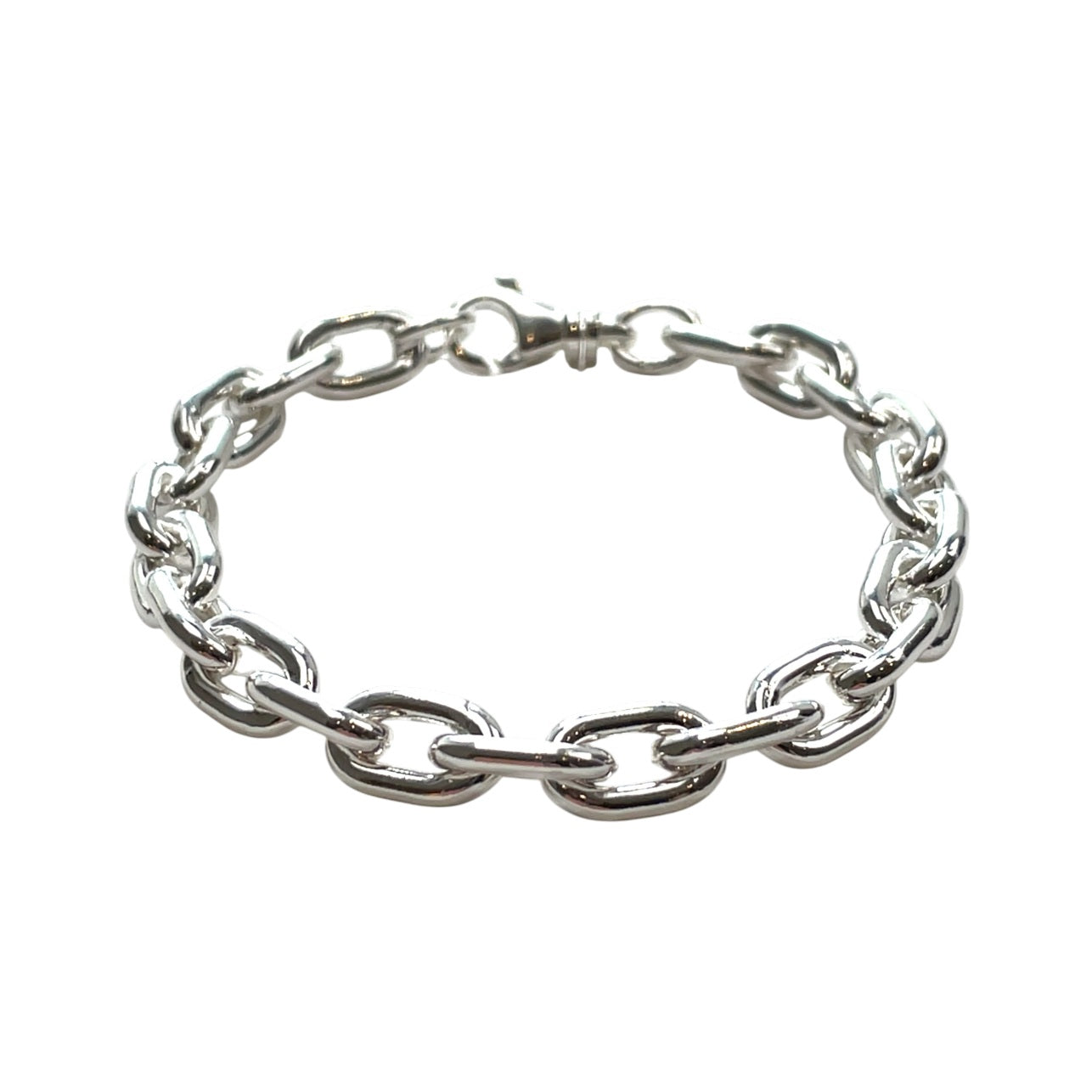 Silver Heavy Weight Long Trace Bracelet (7.5")