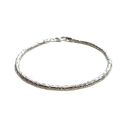 Silver Rounded Byzantine Bracelet (7.5")