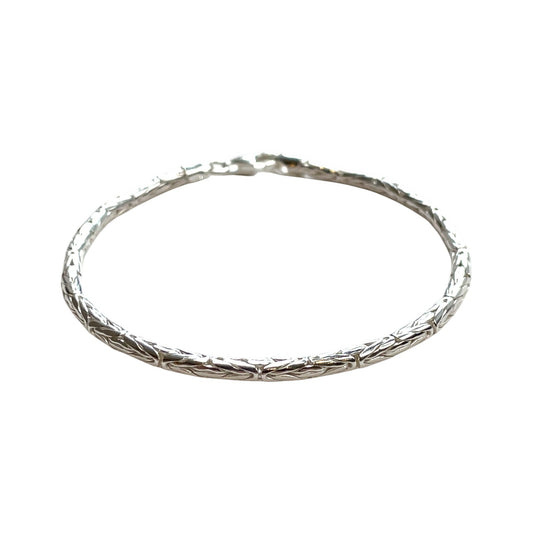 Silver Rounded Byzantine Bracelet (7.5")