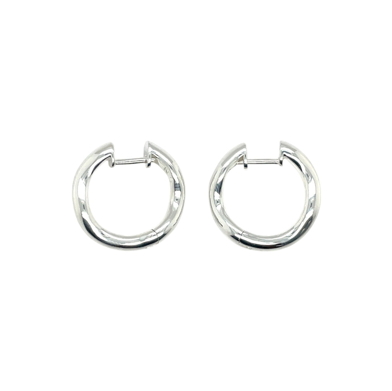 Silver Wavy Hoop Earrings