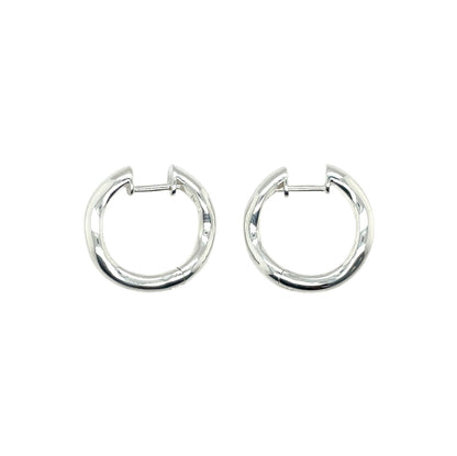Silver Wavy Hoop Earrings