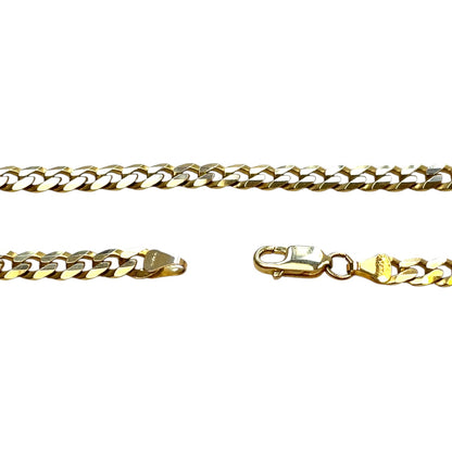 14ct Yellow Gold Flat Curb Chain (18")