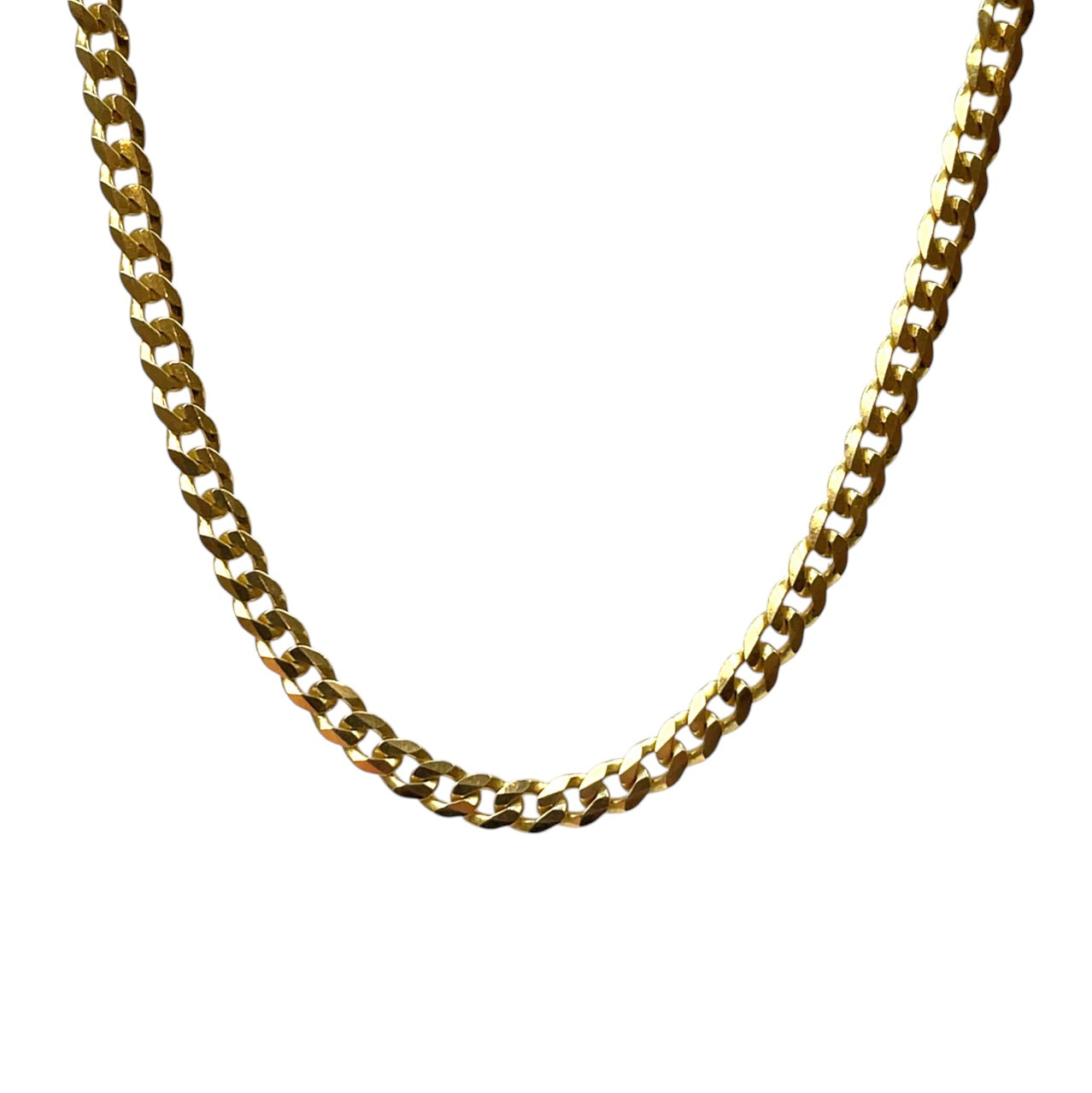 14ct Yellow Gold Flat Curb Chain (18")