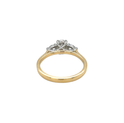18ct Yellow Gold Diamond Trilogy Ring (M1/2)