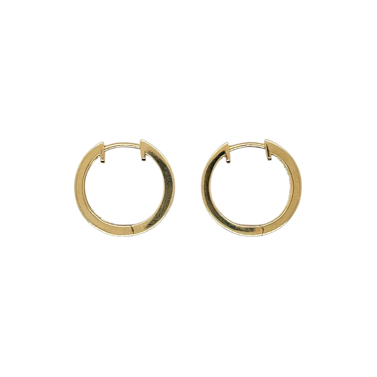 18ct Yellow Gold Diamond Huggie Hoop Earrings