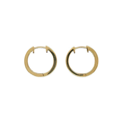 18ct Yellow Gold Diamond Huggie Hoop Earrings