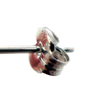 9ct White Gold Heart Stud Earrings