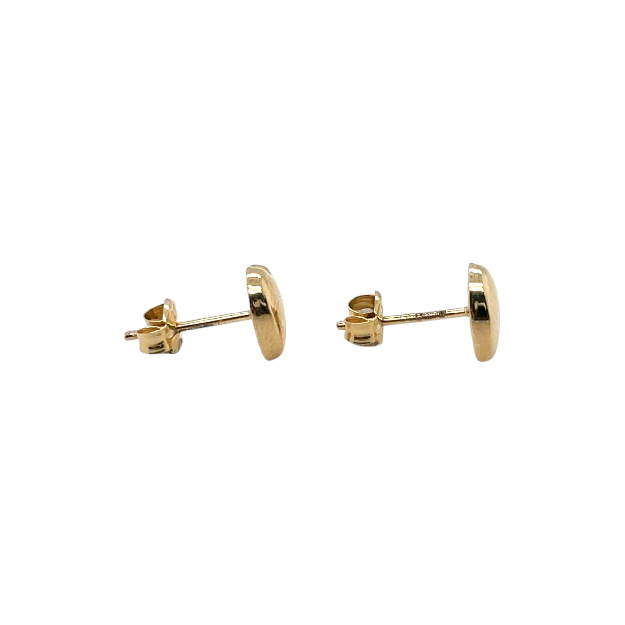9ct Yellow Gold Heart Stud Earrings