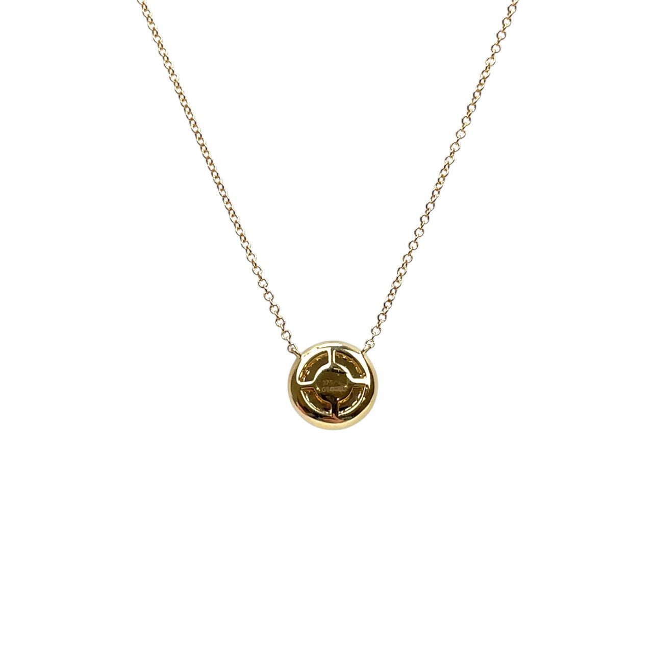9ct Yellow Gold Diamond & Turquoise Pendant & Chain (16-18")