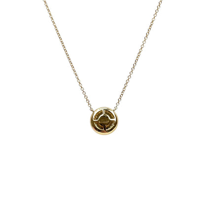 9ct Yellow Gold Diamond & Turquoise Pendant & Chain (16-18")