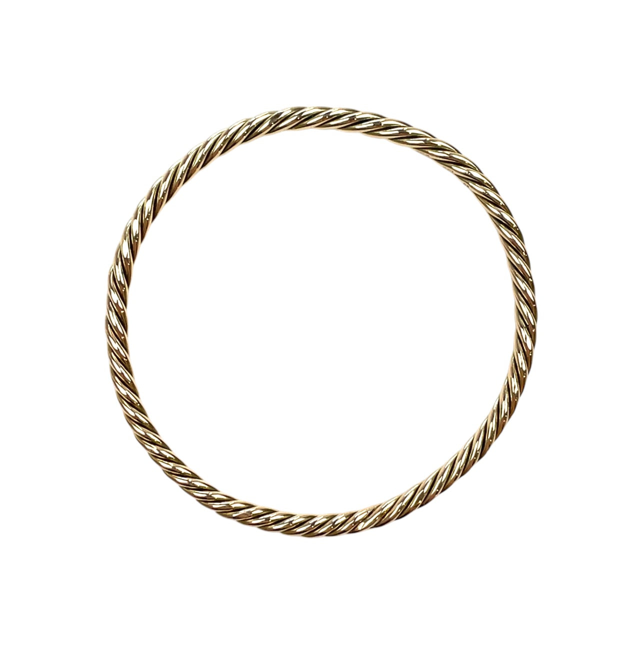 9ct Yellow Gold Solid Twisted Bangle