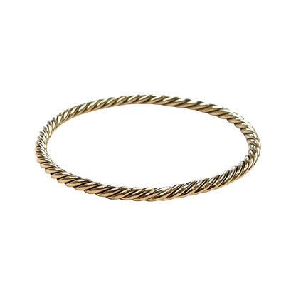 9ct Yellow Gold Solid Twisted Bangle