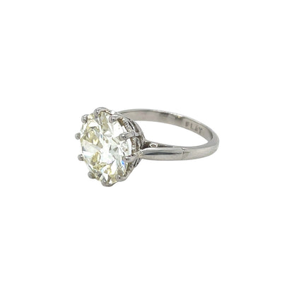 Platinum Old Cut Diamond Solitaire Ring (K)