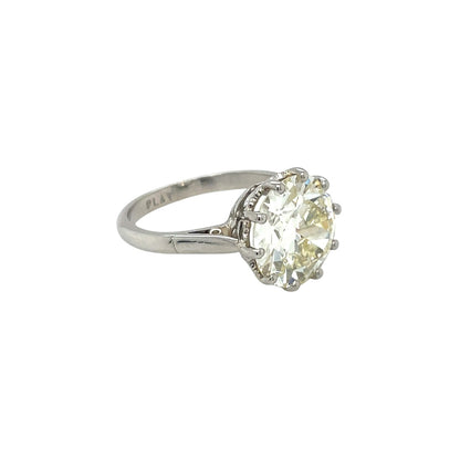 Platinum Old Cut Diamond Solitaire Ring (K)