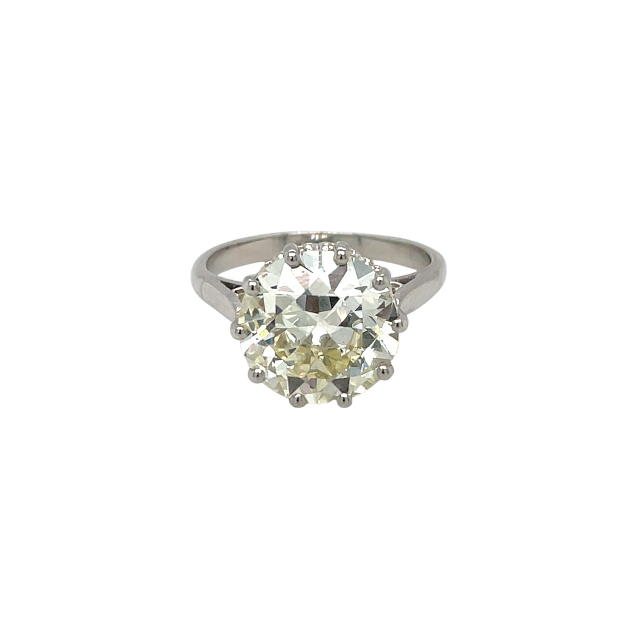 Platinum Old Cut Diamond Solitaire Ring (K)