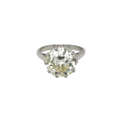 Platinum Old Cut Diamond Solitaire Ring (K)