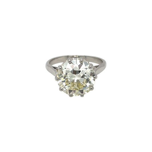 Platinum Old Cut Diamond Solitaire Ring (K)