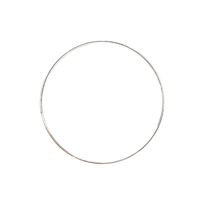 Silver Solid Hammered Court Bangle