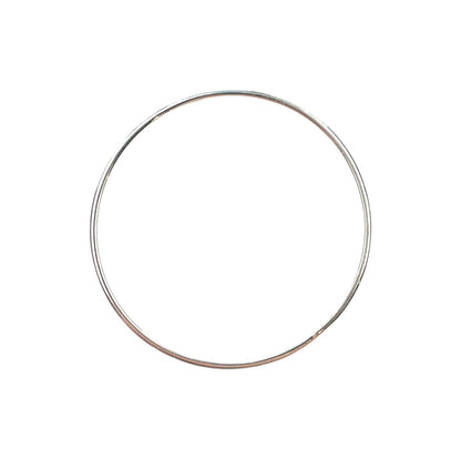 Silver Solid Engraved Court Bangle