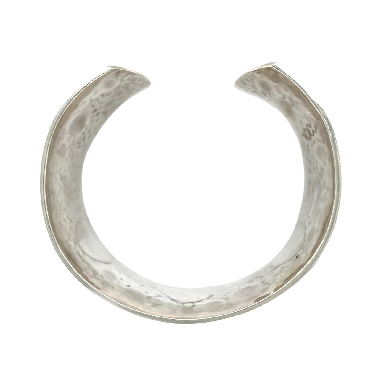 Silver Cuff Bangle with Three Oval Stones