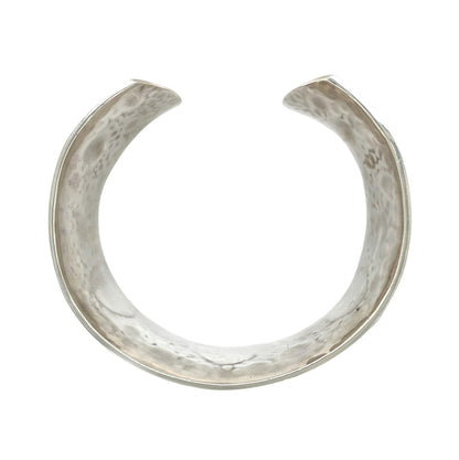 Silver Cuff Bangle with Three Oval Stones
