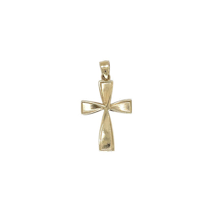 9ct Yellow Gold Twisted Cross Pendant