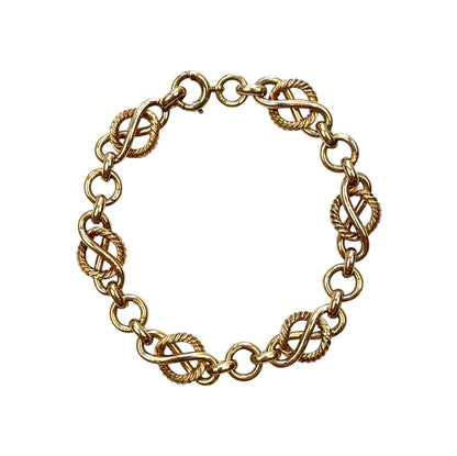 9ct Yellow Gold Fancy Link Bracelet (8")