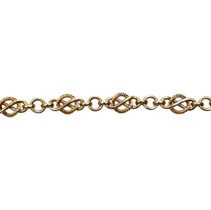 9ct Yellow Gold Fancy Link Bracelet (8")