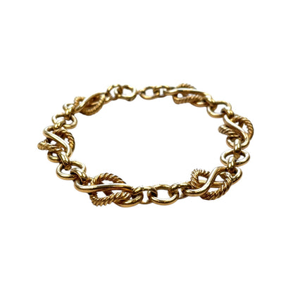 9ct Yellow Gold Fancy Link Bracelet (8")